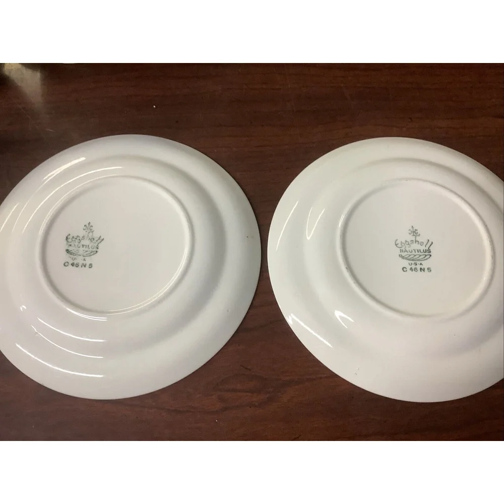 VINTAGE HOMER LAUGHLIN EGGSHELL NAUTILUS C46N5 FLORAL Desert Plate 6”